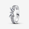 Anello Doppia Fascia Pavè con Fiocco Luminoso - 48 - ANELLI
