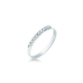 Anello Eternity in Oro Bianco e Diamanti ct. 0,10 - 12 - ANELLI