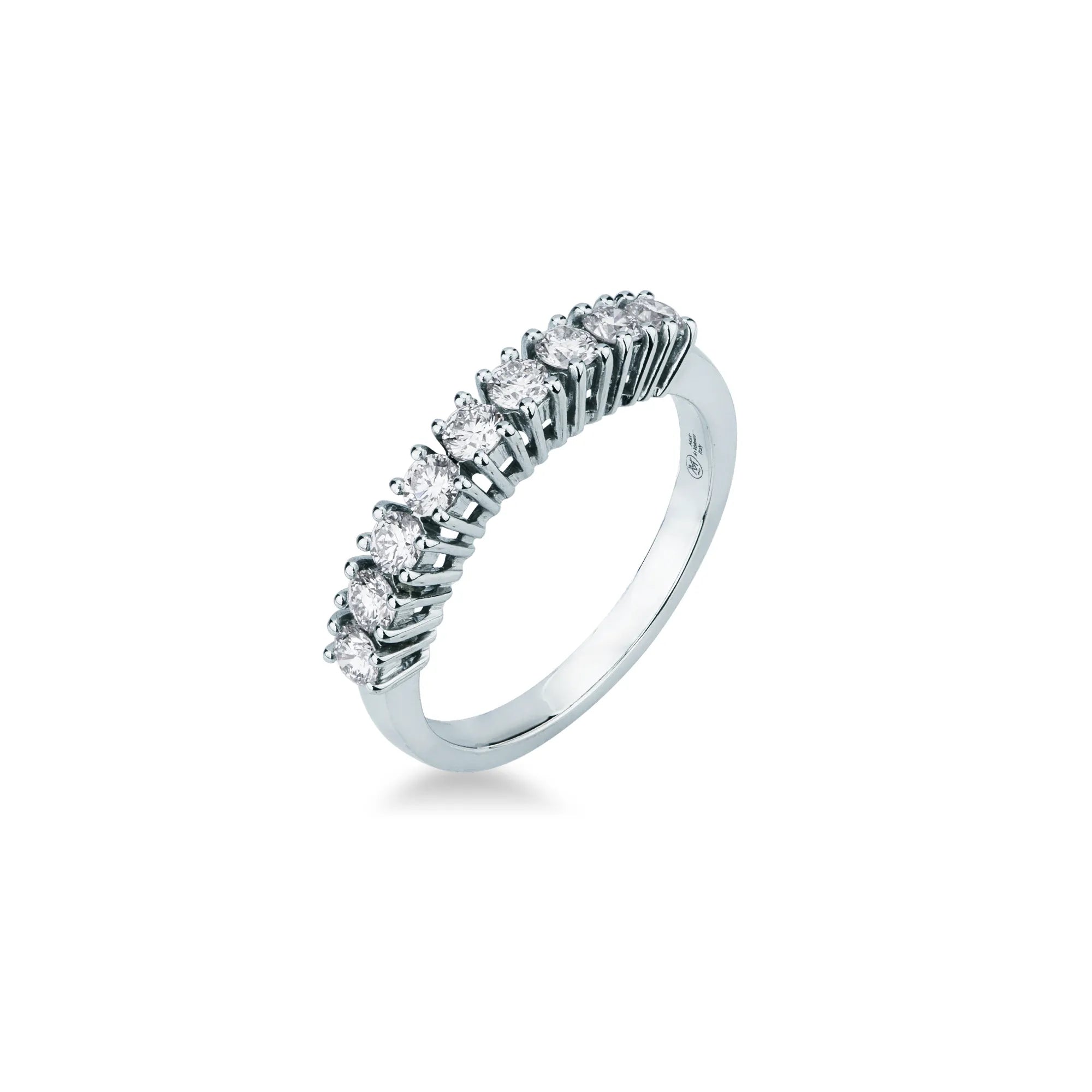 Anello Eternity in Oro Bianco e Diamanti ct. 0,60 - 12 - ANELLI