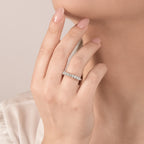 Anello Eternity in Oro Bianco e Diamanti ct. 0,60 - ANELLI