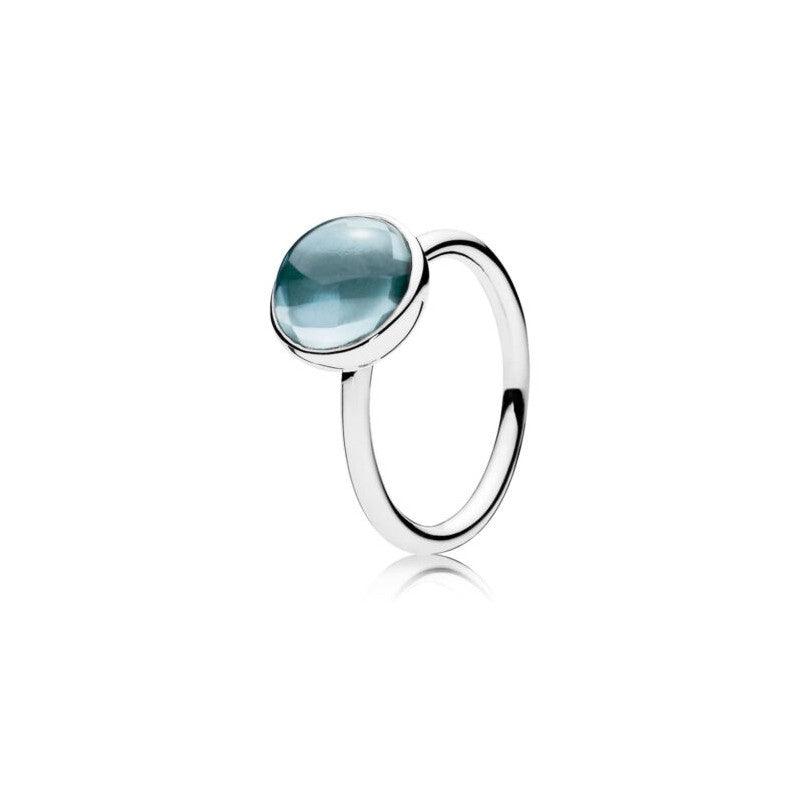 Anello Goccia poetica celeste 60