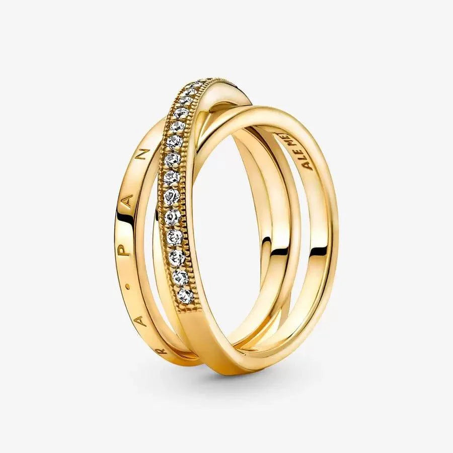 Anello Linee Intrecciate 60