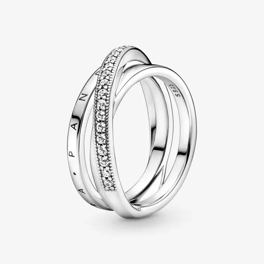 Anello Linee Intrecciate 60