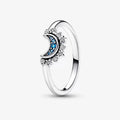 Anello Luna Pietre Blu 60