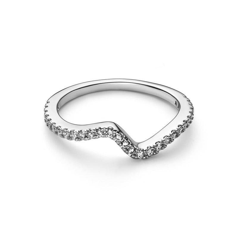Anello Onda Pietre Luminose