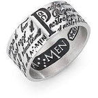 Anello Padre Nostro Italiano Corsivo