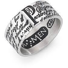Anello Padre Nostro Italiano Corsivo