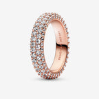 Anello Pavè Fascia Doppia 60