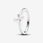 Anello Perle d'Acqua Dolce Coltivate e Punto Luce 60