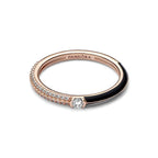 Anello Pietre Luminose & Smalto Nero Pandora ME