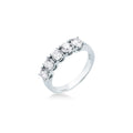 Anello Riviera 5 Diamanti in oro bianco ct. 1.20 - 12 - ANELLI