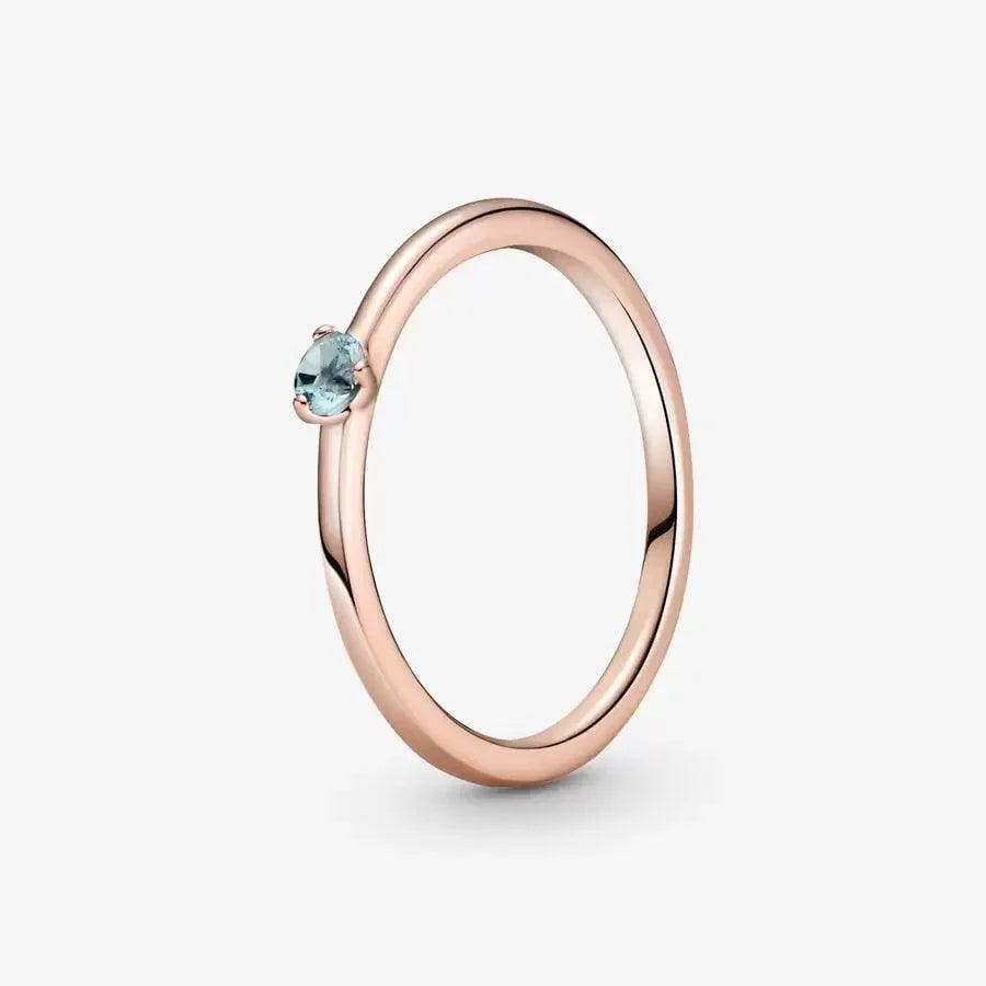 Anello Solitario Celeste