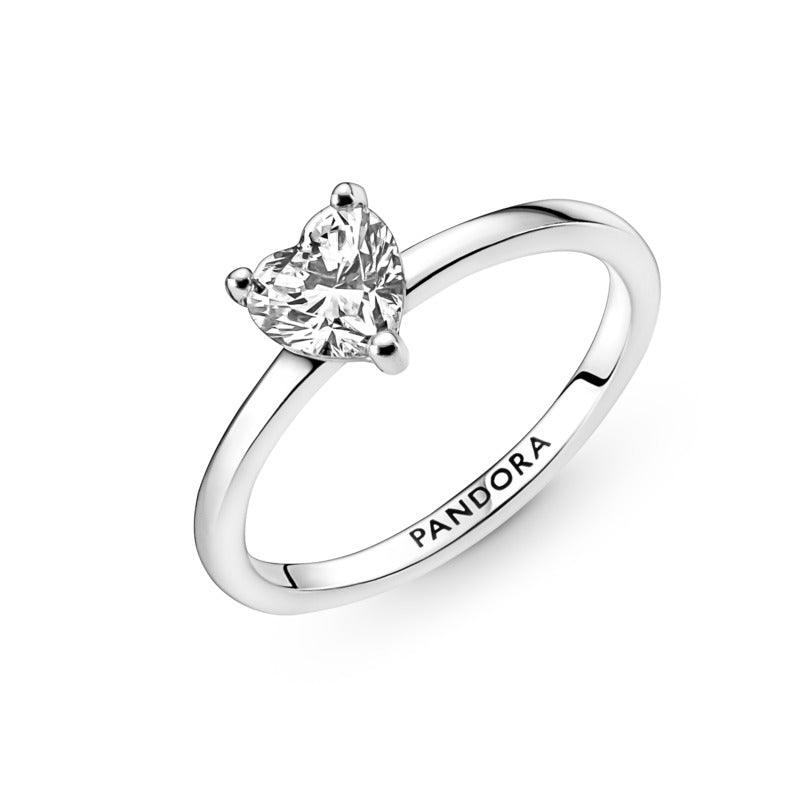Anello Solitario con Pietra Cuore 60