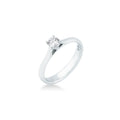 Anello Solitario Oro Bianco e Diamanti ct. 0.30 - 12 - ANELLI