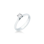 Anello Solitario Oro Bianco e Diamanti ct. 0.30 - 12 - ANELLI