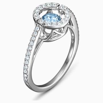ANELLO SWAROVSKI SPARKLING DANCE ROUND, PLACCATO RODIO