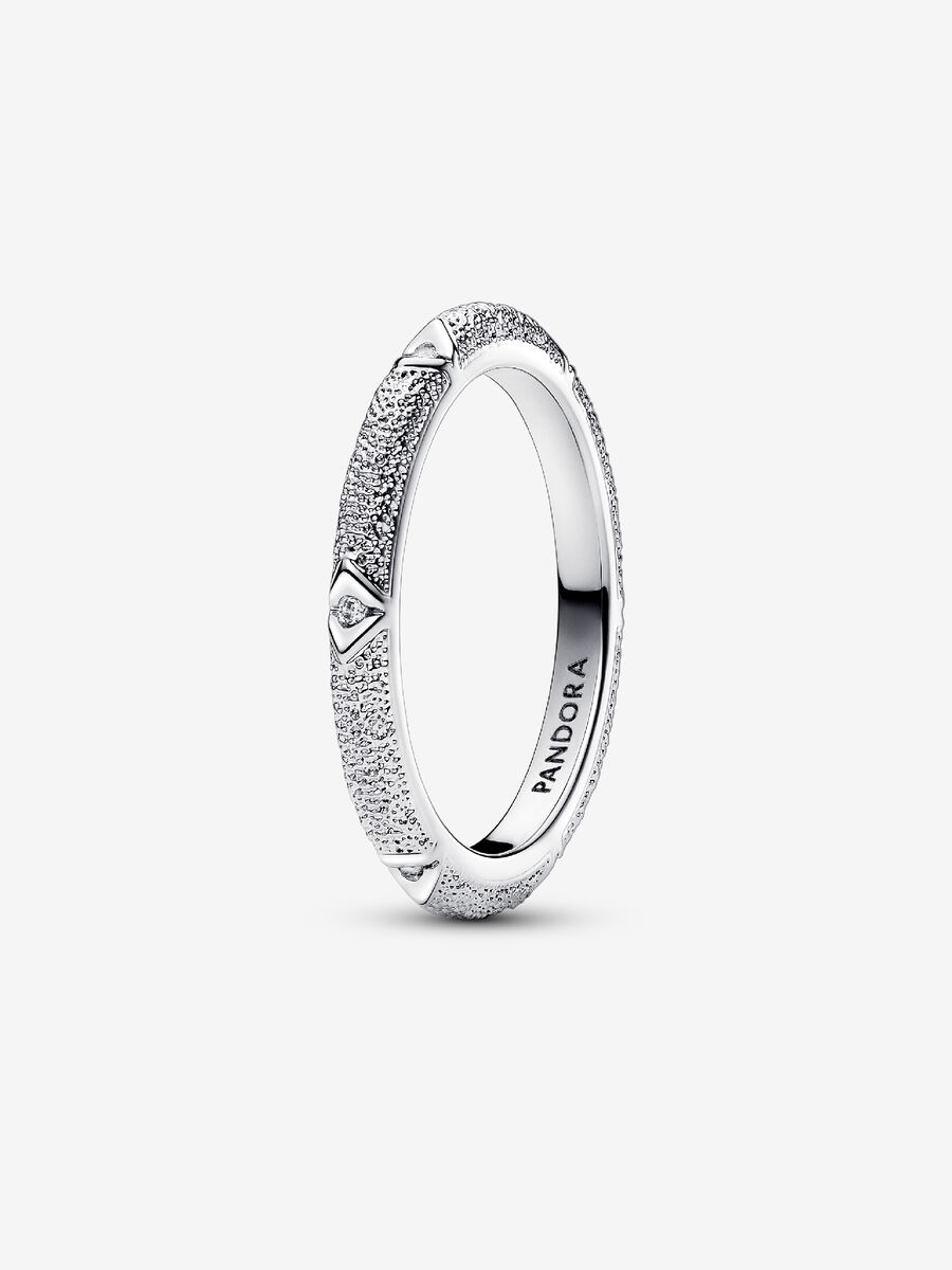 Anello Texture Martellata Argento Sterling 925 - 48 - ANELLO