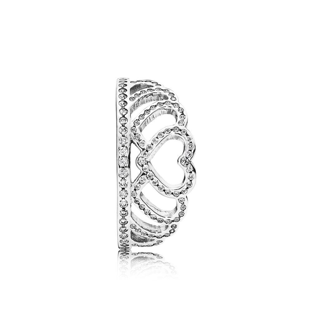 Anello Tiara Con Cuori