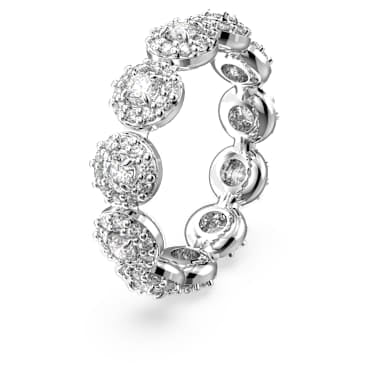 Anello Una Angelic Taglio Round Bianco Placcato rodio - ANELLO