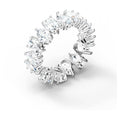 Anello Vittore Pear bianco, placcato rodio Rodio