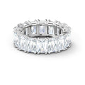 Anello Vittore Wide bianco, placcato rodio 55