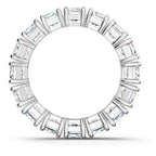 Anello Vittore Wide bianco, placcato rodio