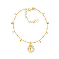 Bracciale Albero della Vita e Cristalli Multicolor