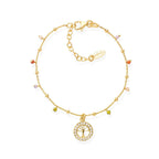 Bracciale Albero della Vita e Cristalli Multicolor