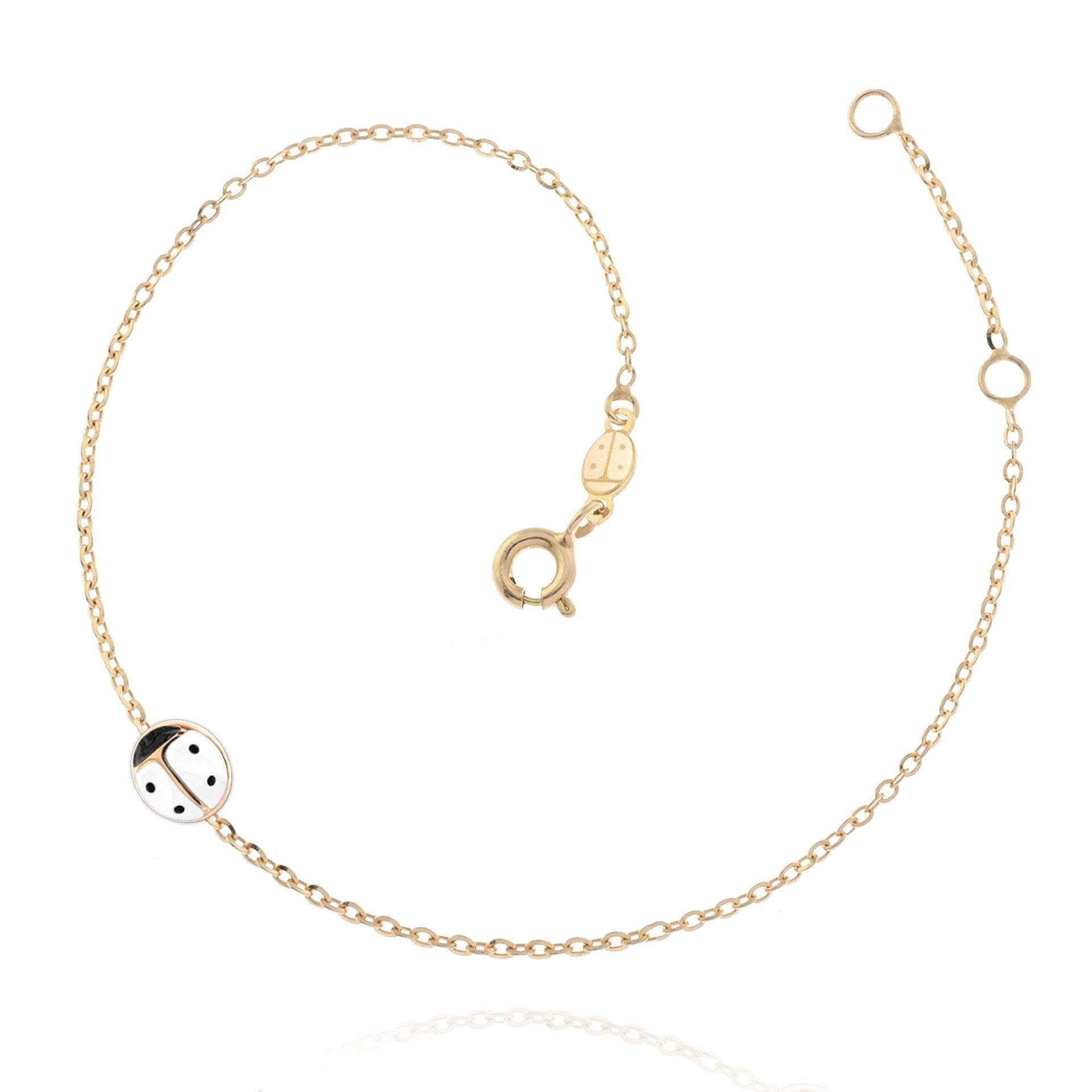 Bracciale Coccinella bianca
