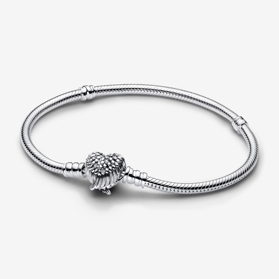Bracciale con Chiusura a Cuore e Ali d’Angelo - 16 - BRACCIALE