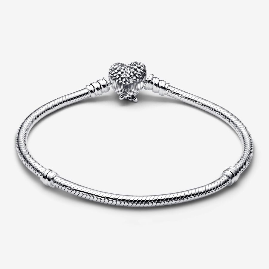 Bracciale con Chiusura a Cuore e Ali d’Angelo - BRACCIALE