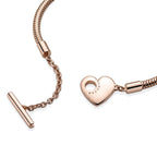 Bracciale con Chiusura a T e Cuore