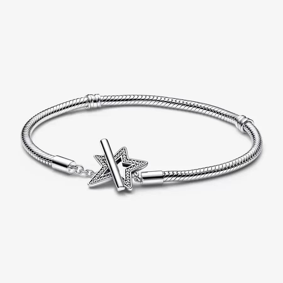 Bracciale con Chiusura a T e Stella 23 cm
