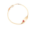 Bracciale Cuore smaltato targhetta
