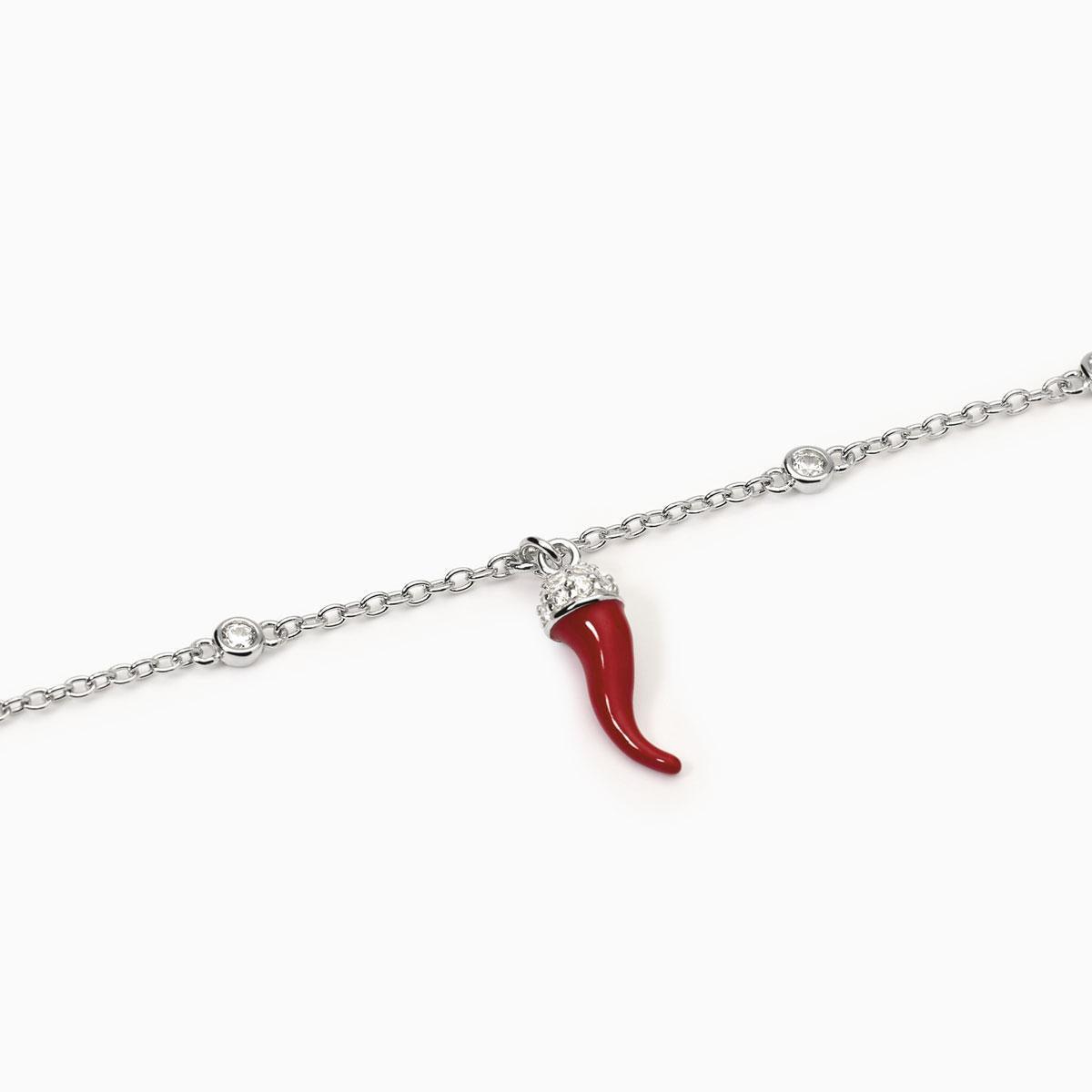 Bracciale in Argento con Cornetto Smaltato