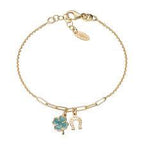 Bracciale Quadrifoglio e Ferro di Cavallo Dorato Collezione Le Madreperle