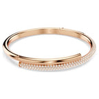 Bracciale rigido Dextera SWAROVSKI Chiusura magnetica Bianco Placcato color oro rosa M - BRACCIALE
