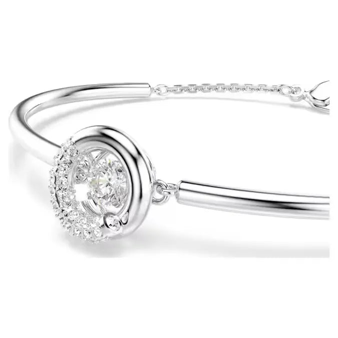 Bracciale Rigido Dextera Taglio Round Bianco Placcato Rodio - BRACCIALE