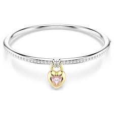 Bracciale rigido Idyllia Taglio misto Cuore Rosa Mix di finiture - BRACCIALE