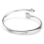 Bracciale rigido Idyllia Taglio misto Freccia Bianco Placcato rodio - BRACCIALE
