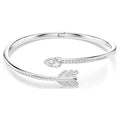 Bracciale rigido Idyllia Taglio misto Freccia Bianco Placcato rodio - BRACCIALE