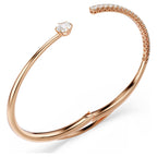 Bracciale rigido Matrix Taglio Round, Bianco, Finitura oro rosa 18K