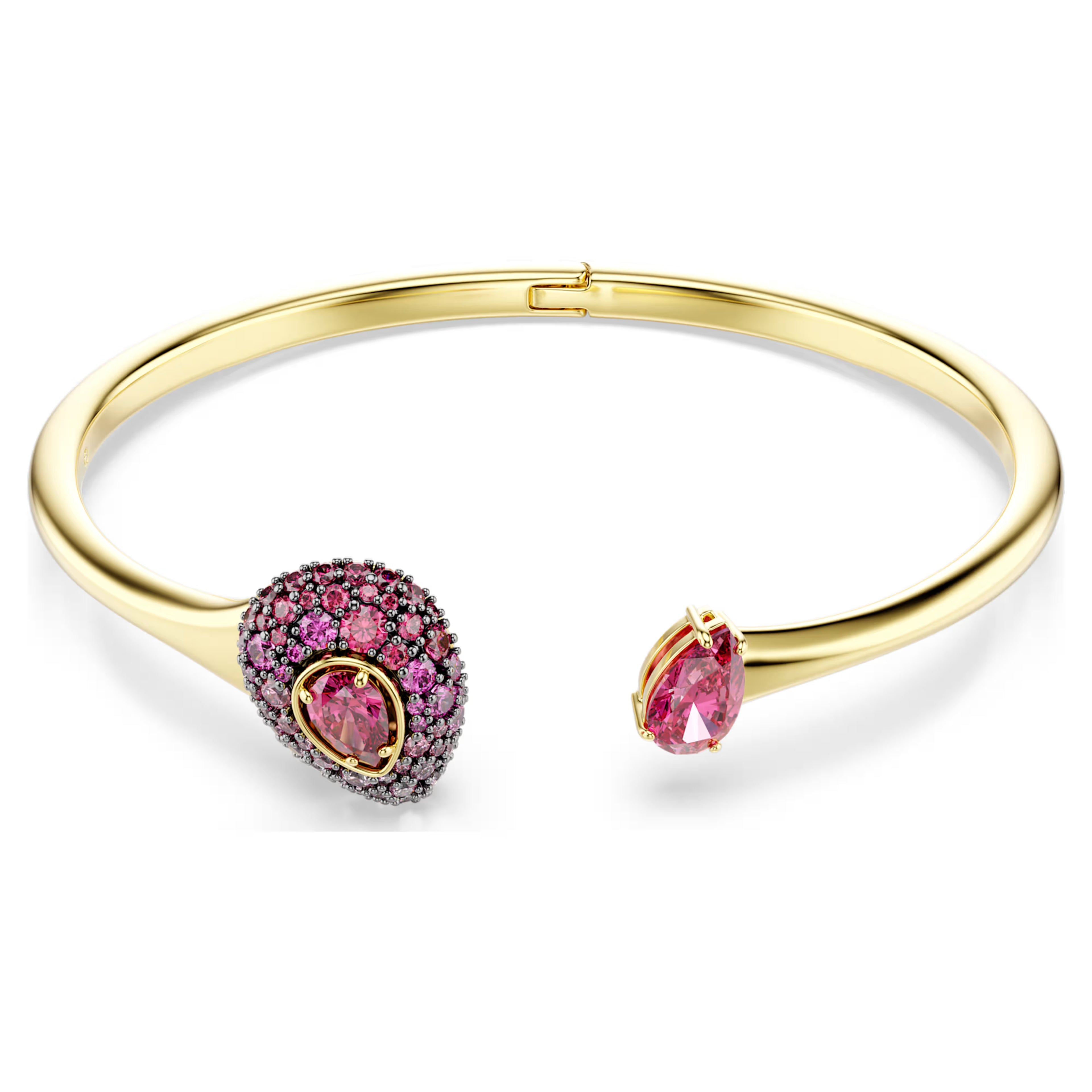 Bracciale rigido Sublima Taglio Pear, Rosso, Finitura oro 18K