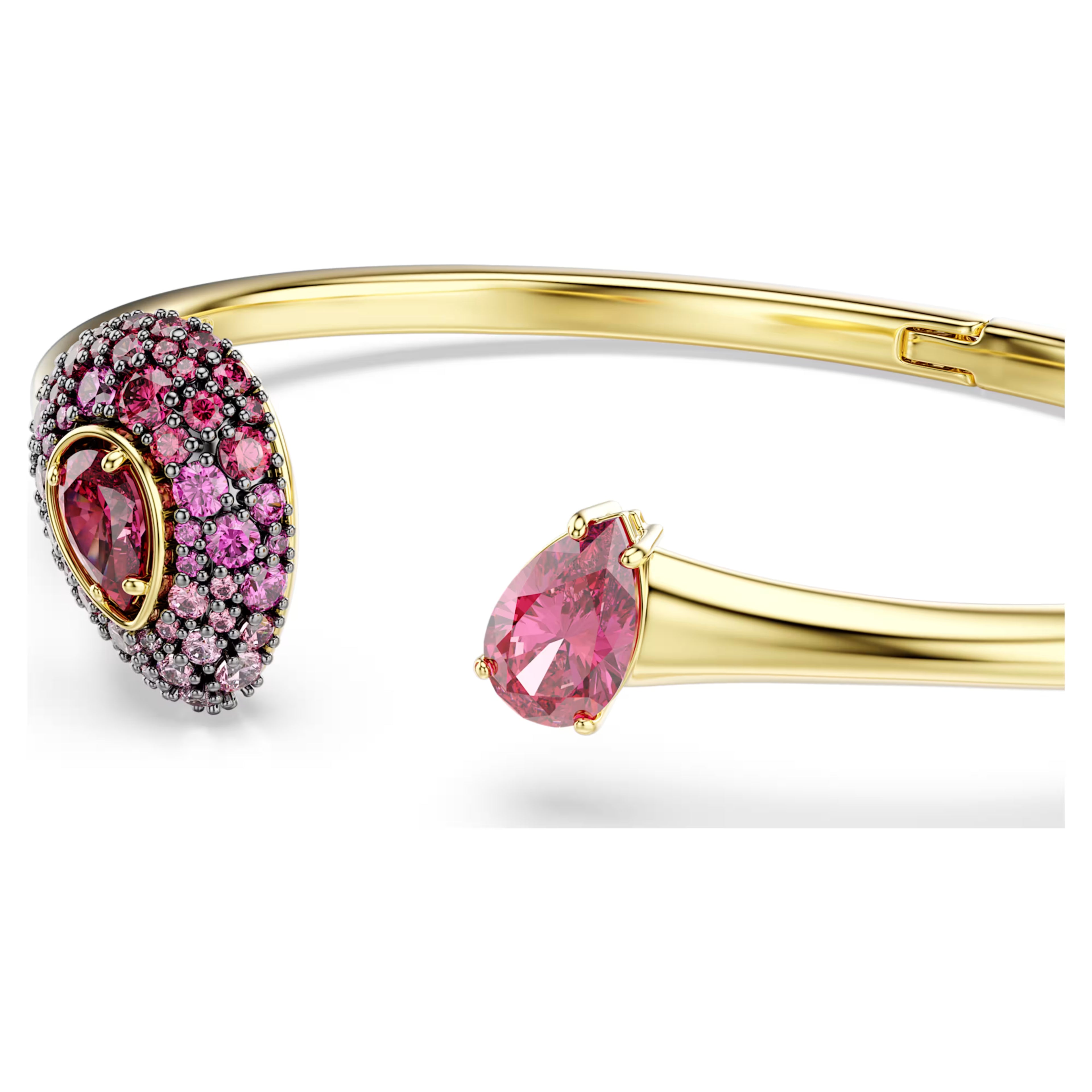 Bracciale rigido Sublima Taglio Pear, Rosso, Finitura oro 18K