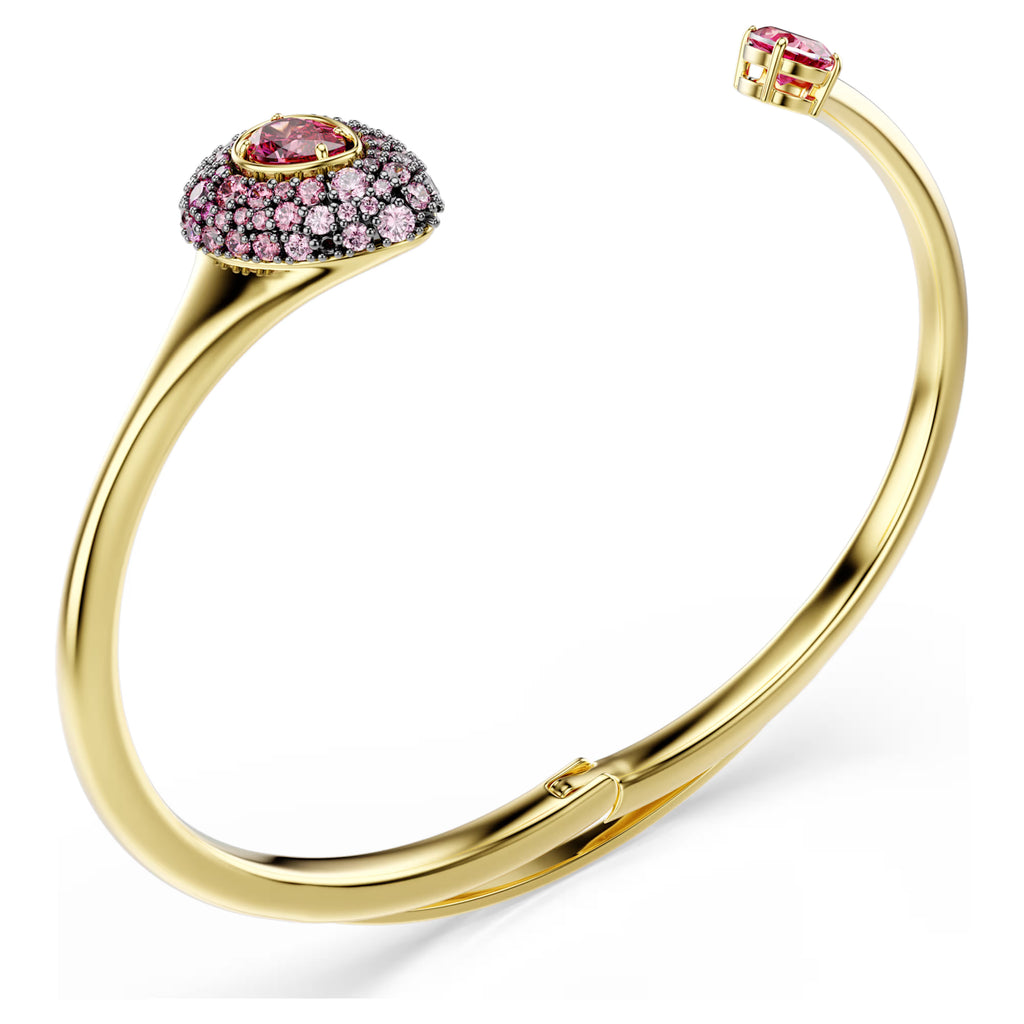 Bracciale rigido Sublima Taglio Pear, Rosso, Finitura oro 18K