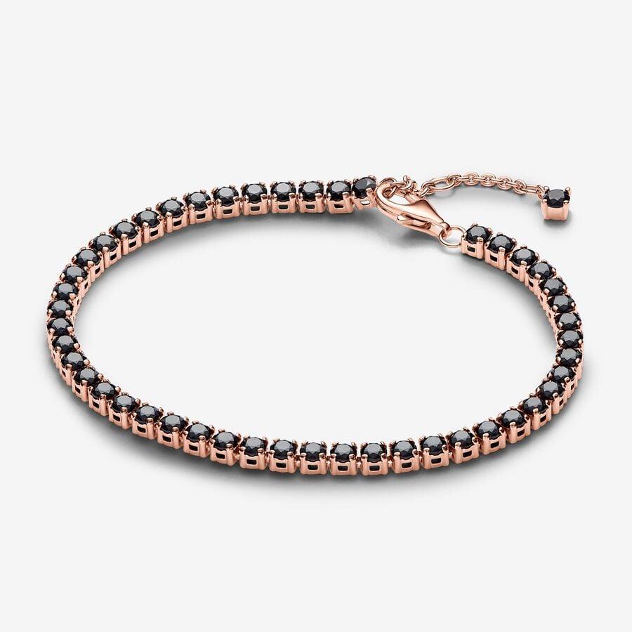 Bracciale Tennis con Pietre Nere 20