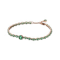 Bracciale Tennis con Pietre Verdi 20 cm