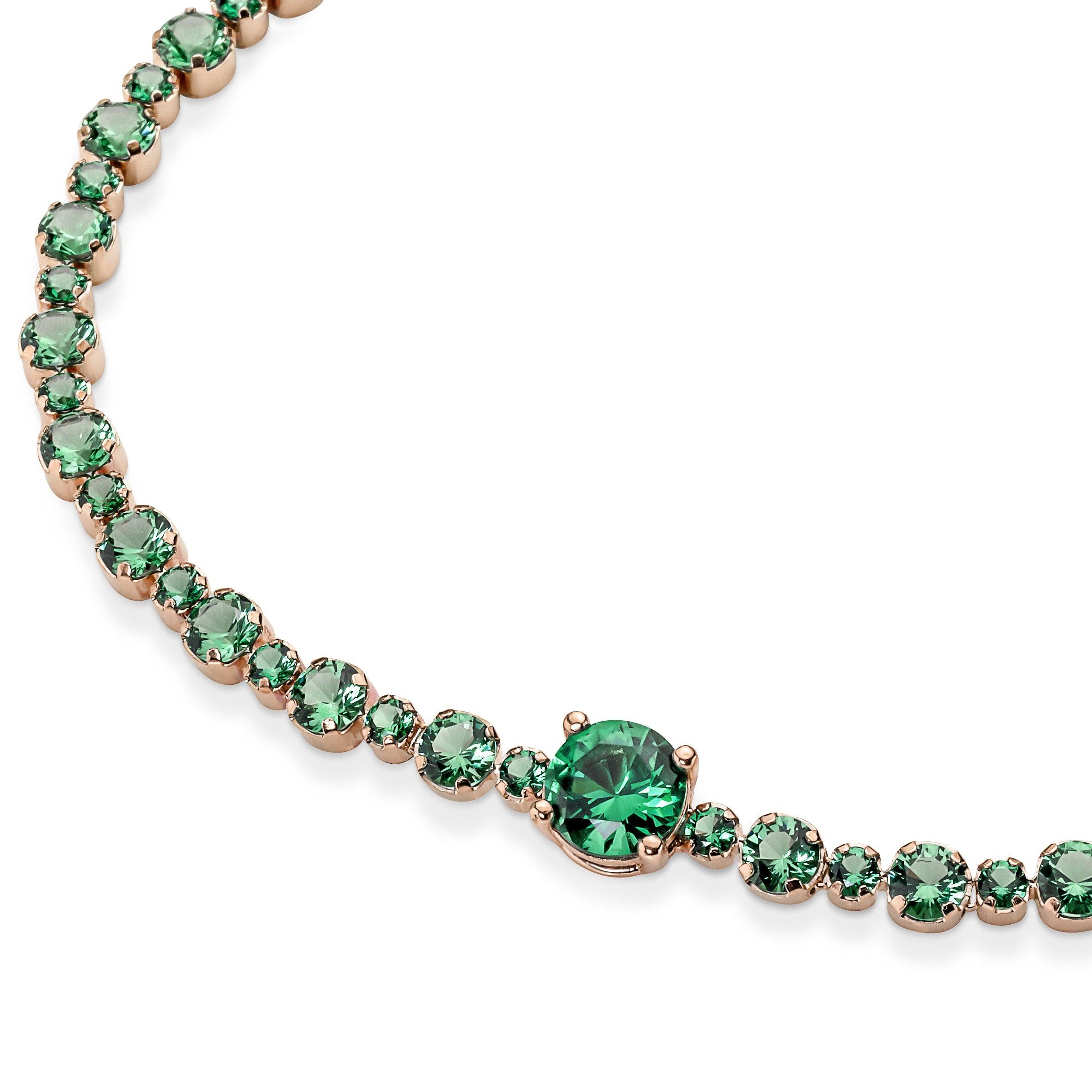 Bracciale Tennis con Pietre Verdi