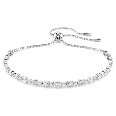 Bracciale Tennis Matrix Tagli arrotondati misti Bianco Placcato rodio - BRACCIALE