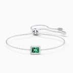 BRACCIALETTO ANGELIC RECTANGULAR, VERDE, PLACCATO RODIO